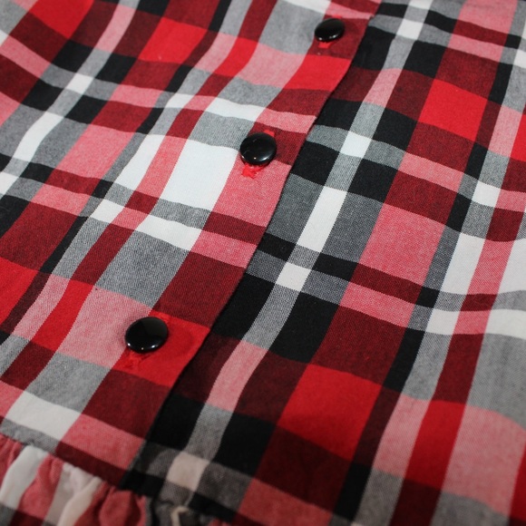 GAP Baby Gap Plaid Red White Black Dress Tunic - Picture 4 of 6